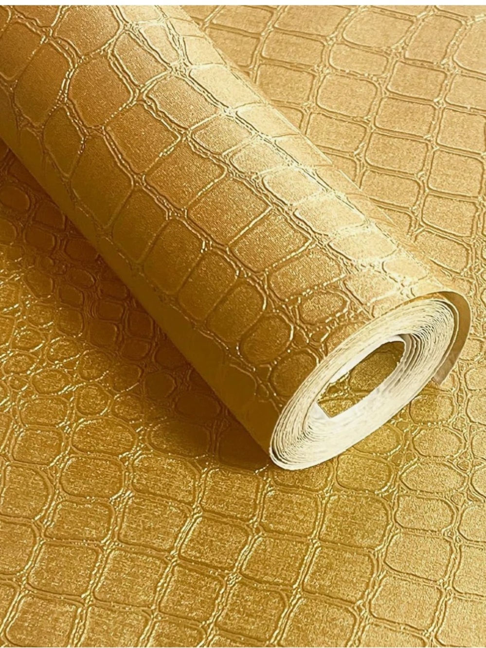 Gold Textured Reptile wallpaper peel and stick on 2 Rolls